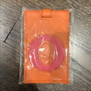 Orange and Pink “O” Luggage Tag